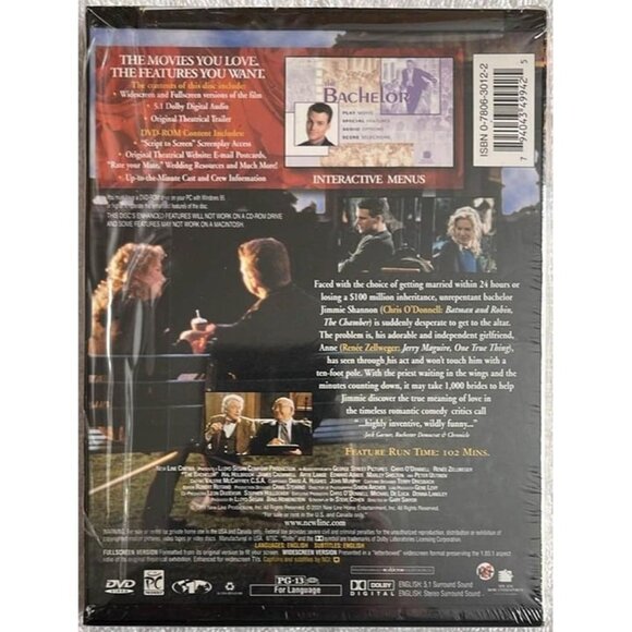 The Bachelor (DVD) NEW - Chris O’Donnell, Renée Zellweger - Picture 2 of 2
